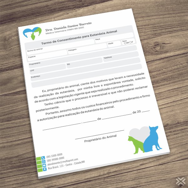 Termo para Eutanásia Veterinário 3057