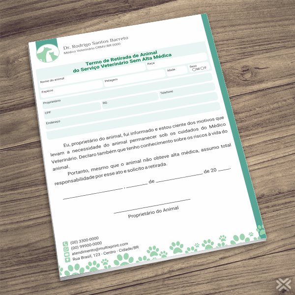 Termo Retirada Veterinário 3004