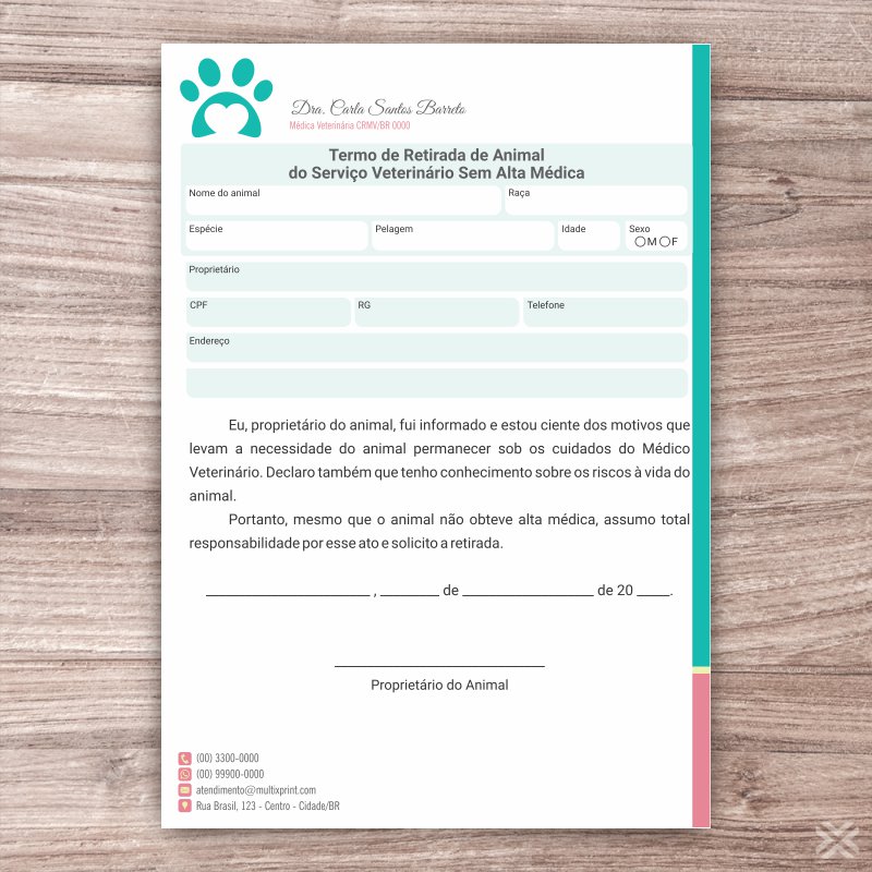 Termo Retirada Veterinário 3093 - Imagem 2