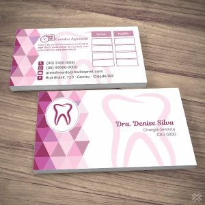 Cartão Agendamento Dentista 0625