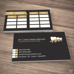 Cartão Agendamento Dentista 0654