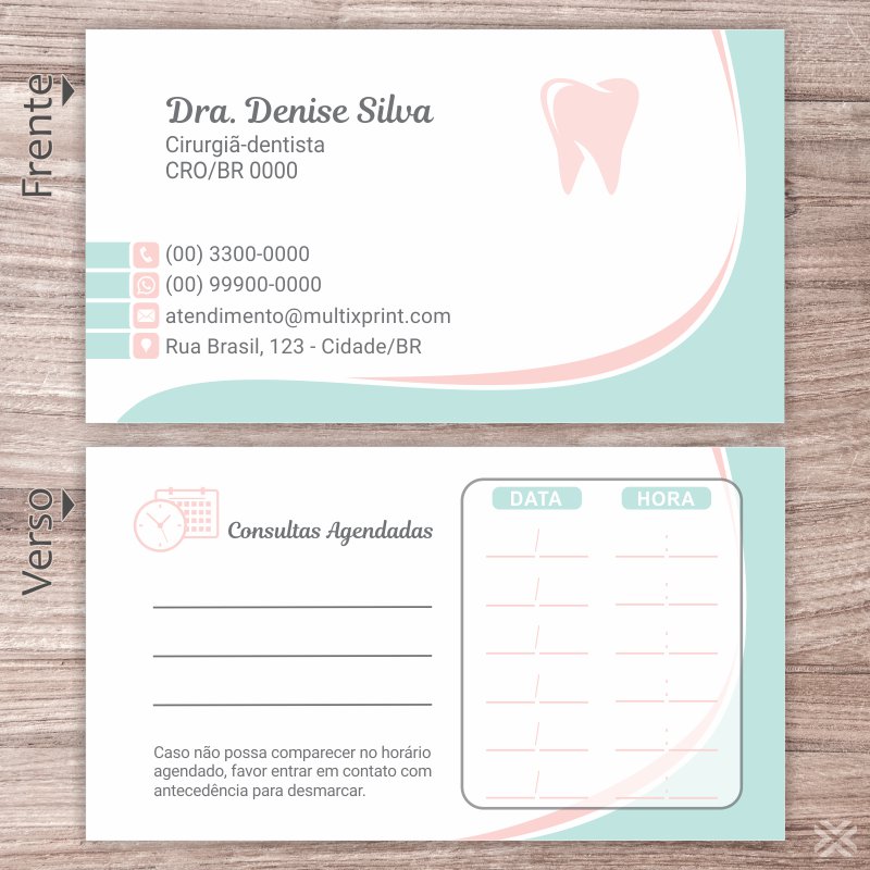 Cartão Agendamento Dentista 0668 - Imagem 2