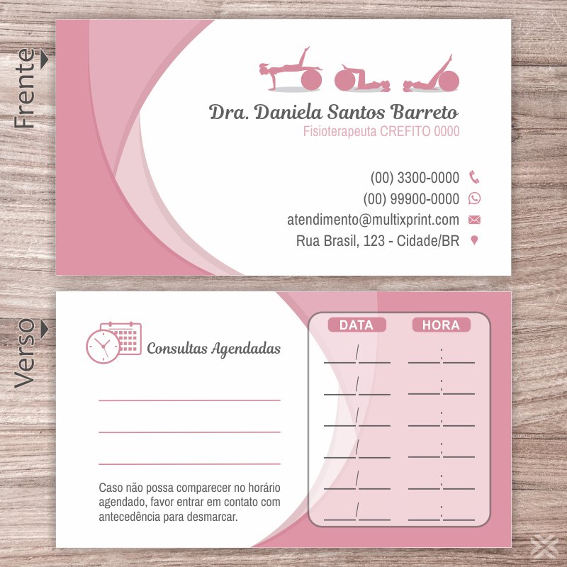 Cartão Agendamento Fisioterapeuta 0923 - Imagem 2