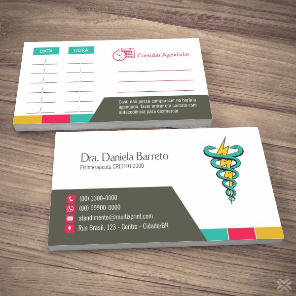 Cartão Agendamento Fisioterapeuta 0931