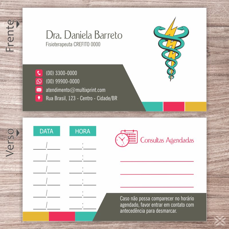 Cartão Agendamento Fisioterapeuta 0931 - Imagem 2