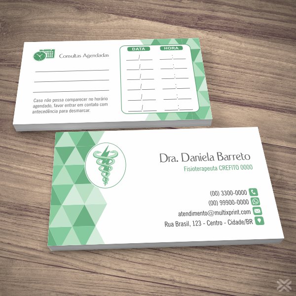 Cartão Agendamento Fisioterapeuta 0932