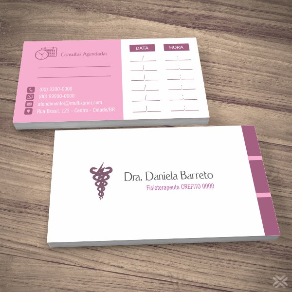 Cartão Agendamento Fisioterapeuta 0940