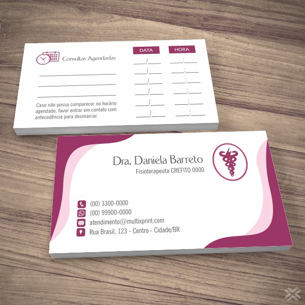 Cartão Agendamento Fisioterapeuta 0941