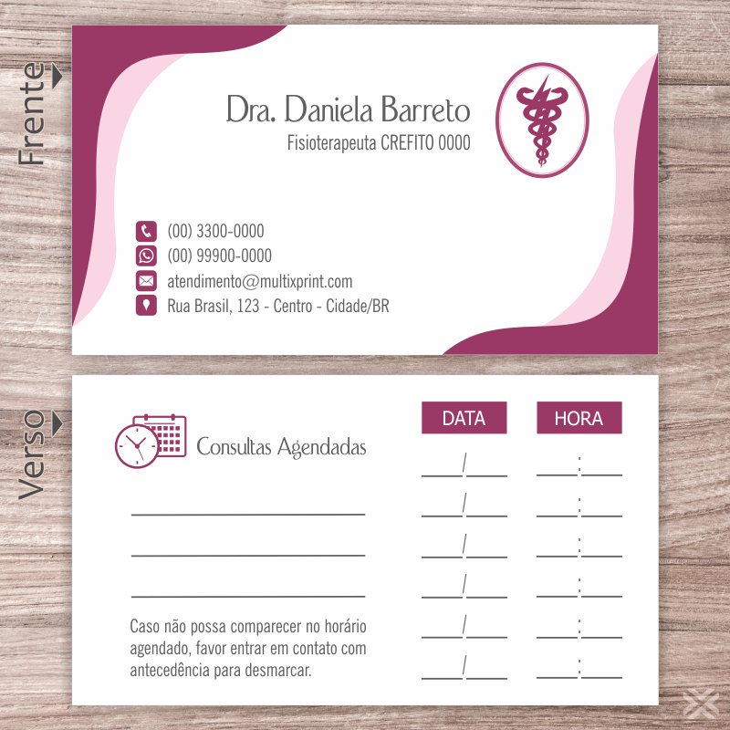 Cartão Agendamento Fisioterapeuta 0941 - Imagem 2