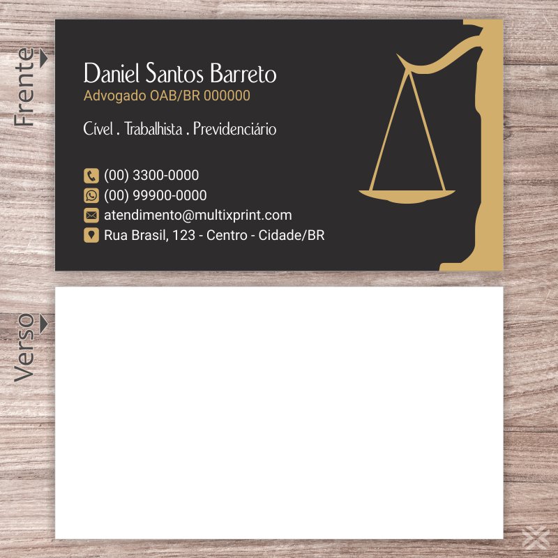 Cartão de Visita Advogado 0137 - Imagem 2