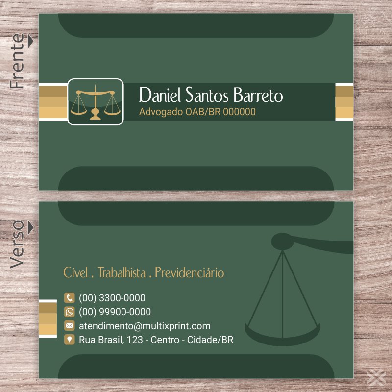 Cartão de Visita Advogado 0139 - Imagem 2
