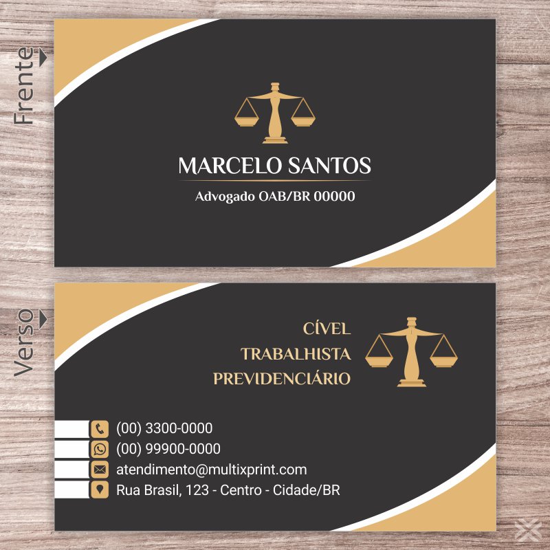 Cartão de Visita Advogado 0153 - Imagem 2