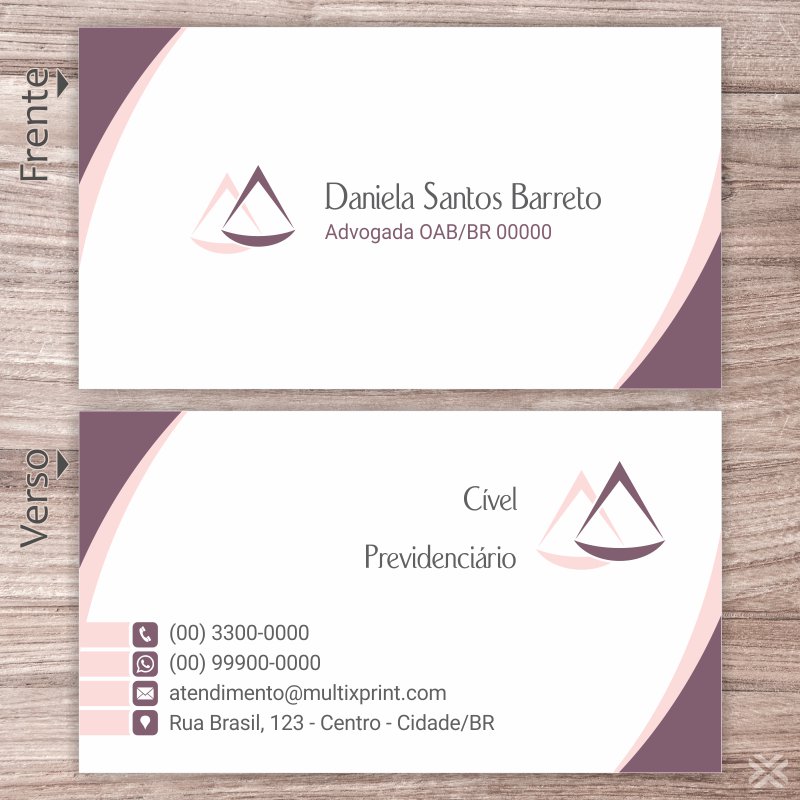 Cartão de Visita Advogado 0155 - Imagem 2