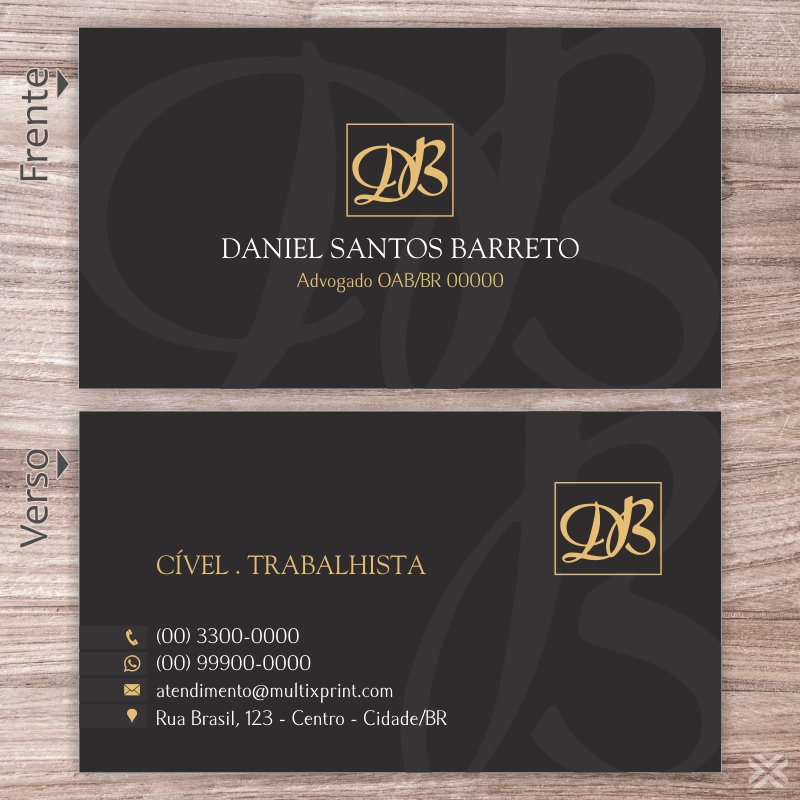 Cartão de Visita Advogado 0173 - Imagem 2