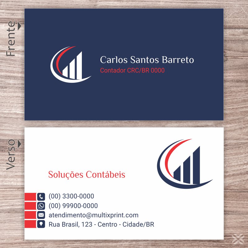 Cartão de Visita Contador 3308 - Imagem 2