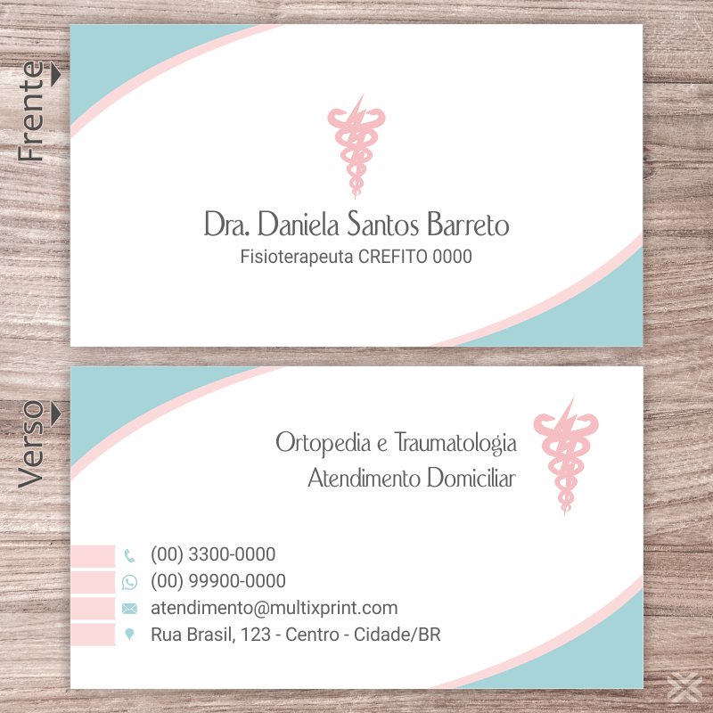 Cartão de Visita Fisioterapeuta 0947 - Imagem 2