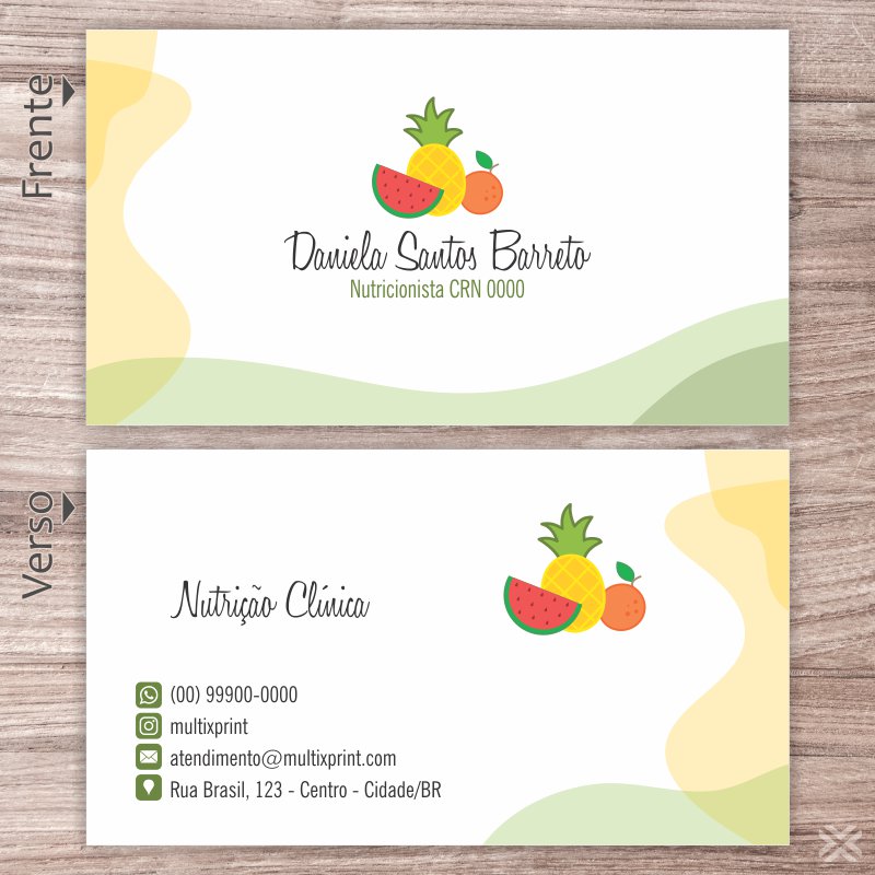 Cartão de Visita Nutricionista 24107 - Imagem 2