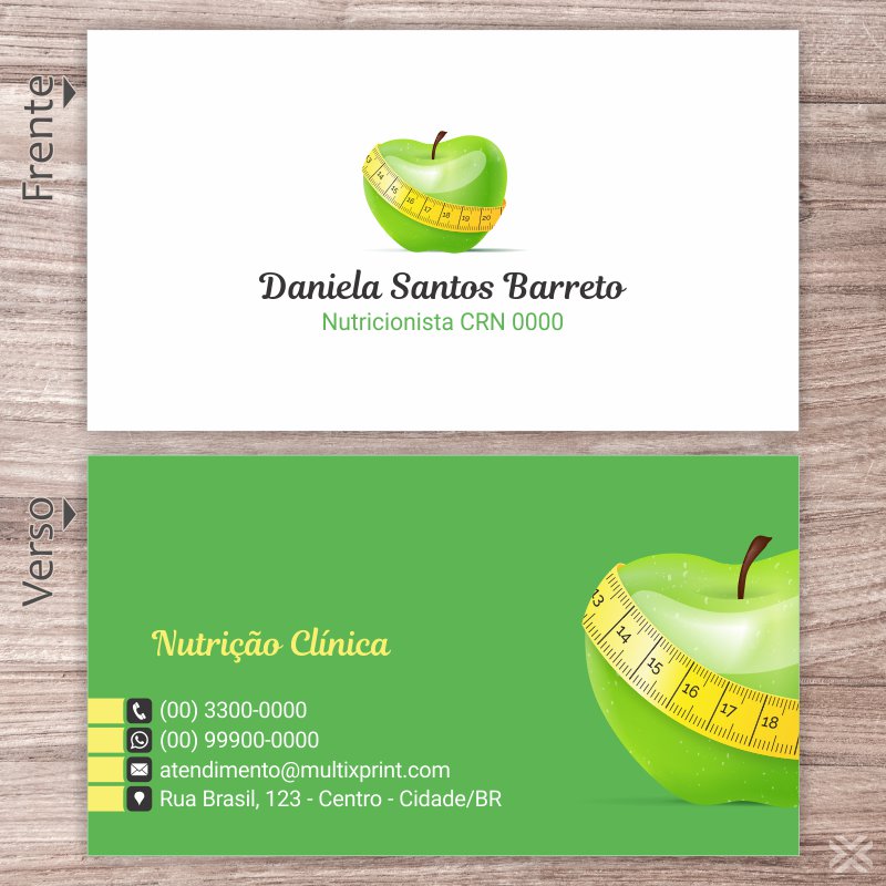 Cartão de Visita Nutricionista 2459 - Imagem 2