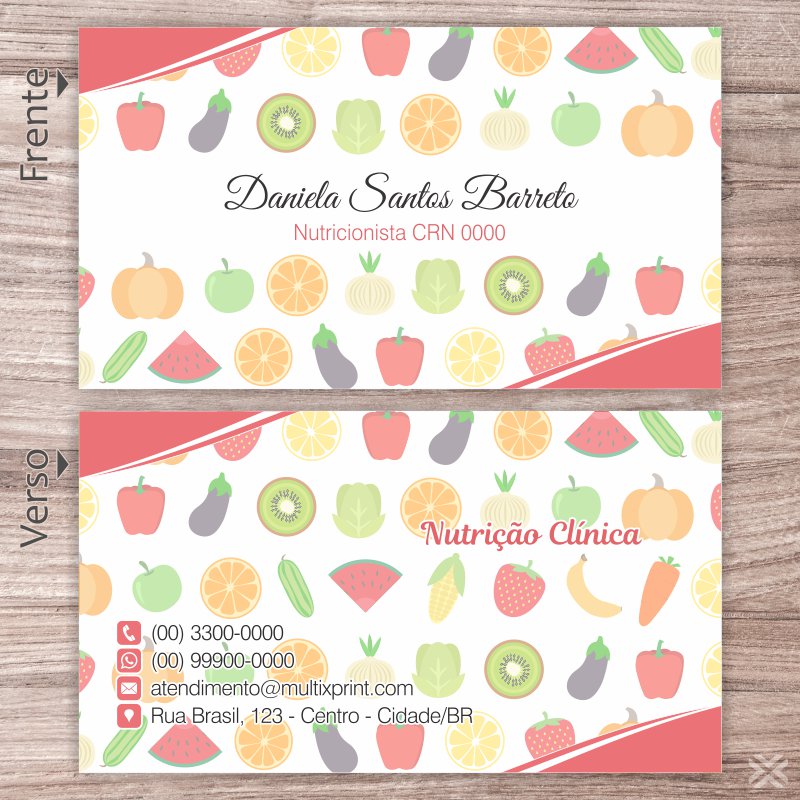 Cartão de Visita Nutricionista 2485 - Imagem 2