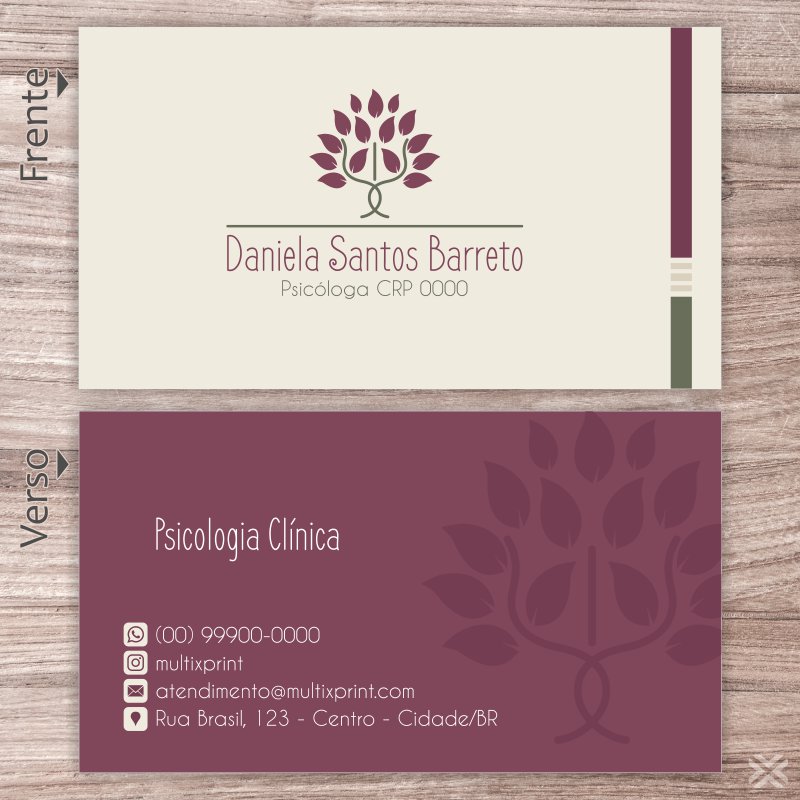 Cartão de Visita Psicólogo 27124 - Imagem 2
