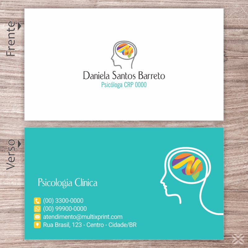 Cartão de Visita Psicólogo 2766 - Imagem 2
