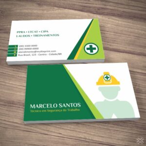 Cartão de Visita Segurança do Trabalho 3708