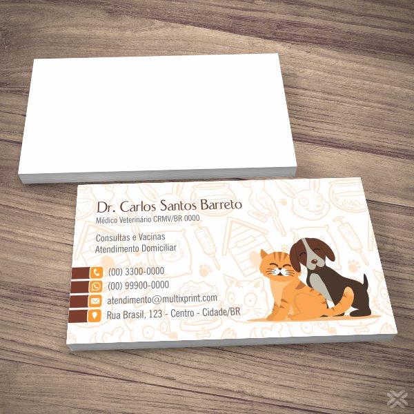 Cartão de Visita Veterinário 3017