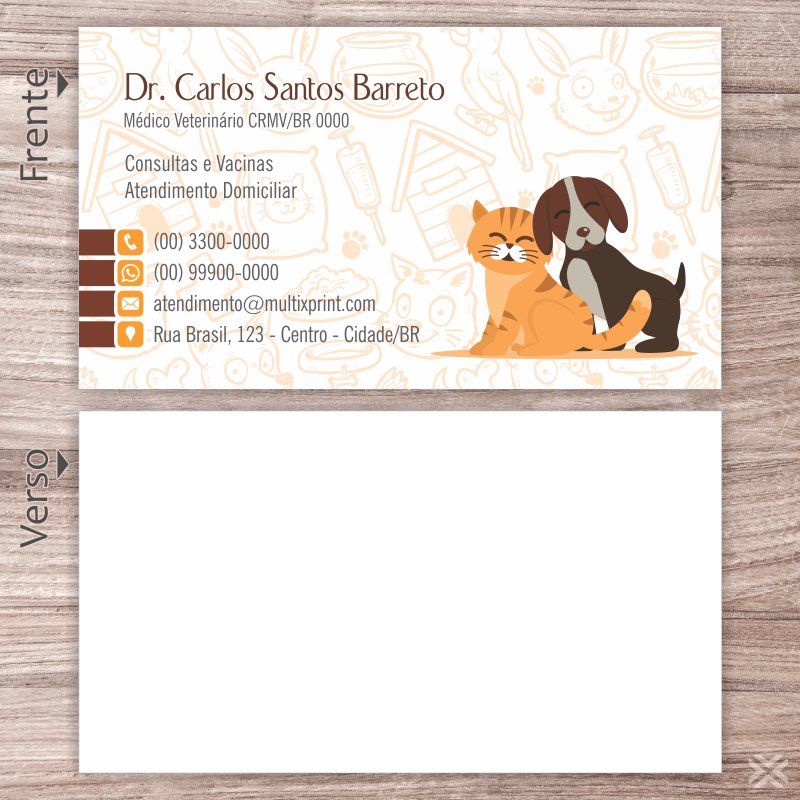 Cartão de Visita Veterinário 3017 - Imagem 2