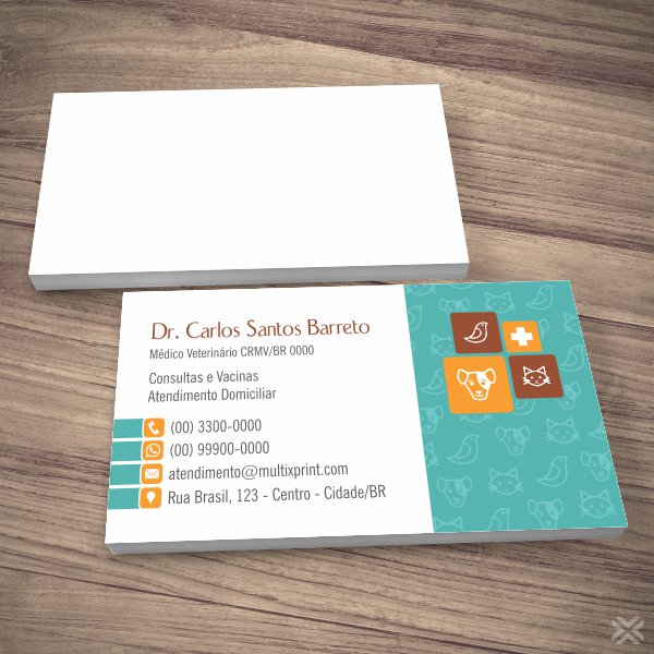 Cartão de Visita Veterinário 3019