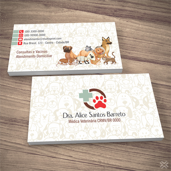 Cartão de Visita Veterinário 3056