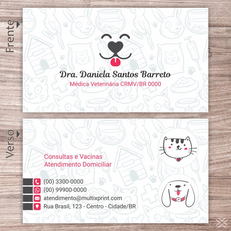 Cartão de Visita Veterinário 3059 - Imagem 2