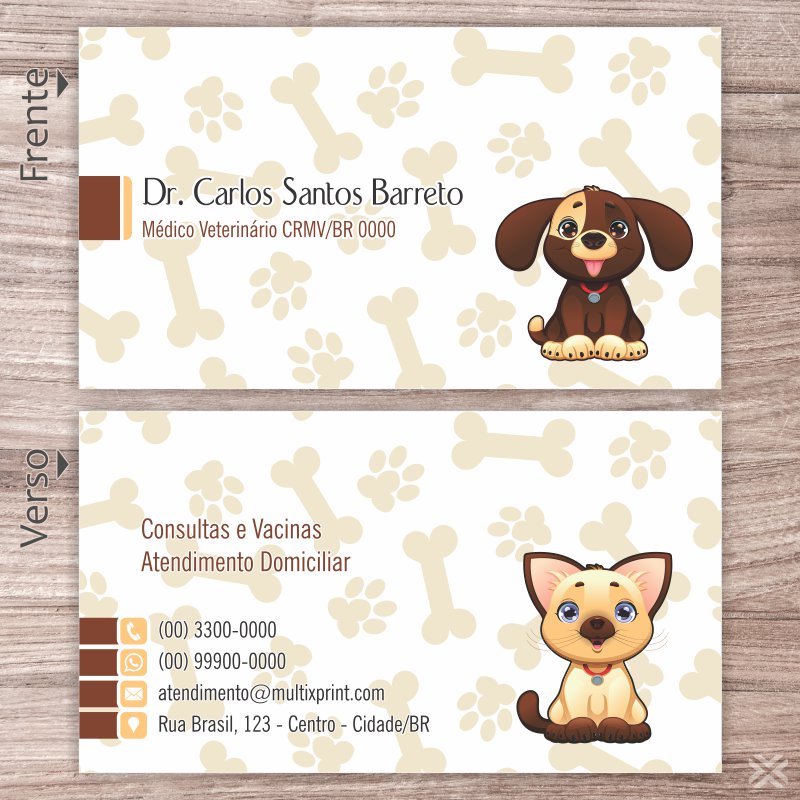 Cartão de Visita Veterinário 3060 - Imagem 2