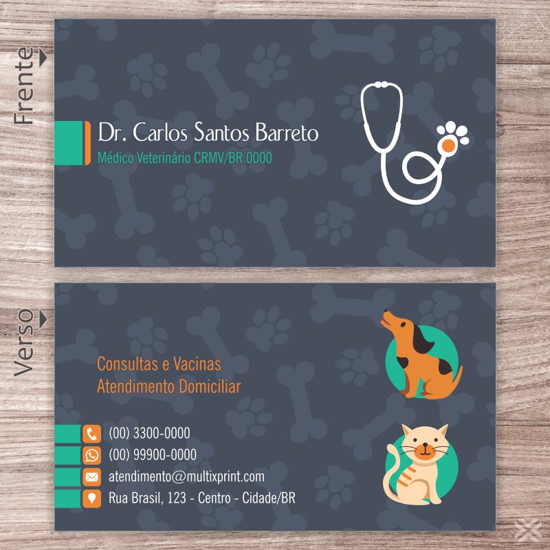 Cartão de Visita Veterinário 3061 - Imagem 2