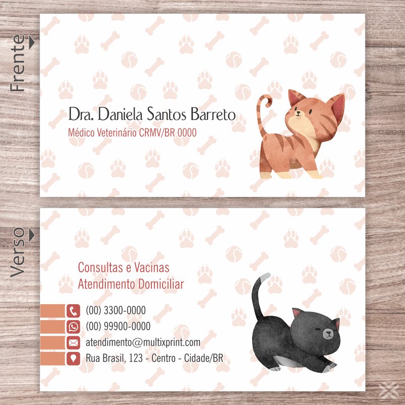Cartão de Visita Veterinário 3072 - Imagem 2