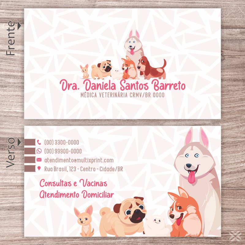 Cartão de Visita Veterinário 3087 - Imagem 2