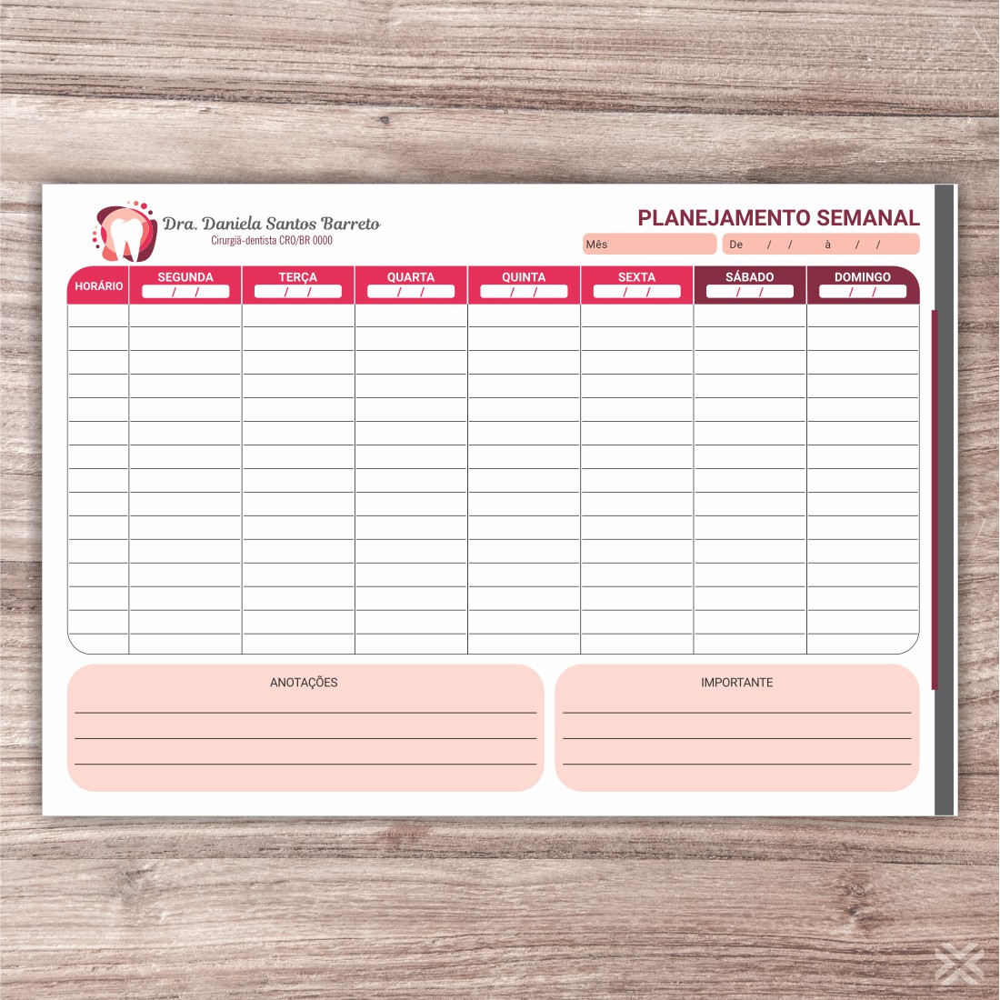 Planner Dentista 0676