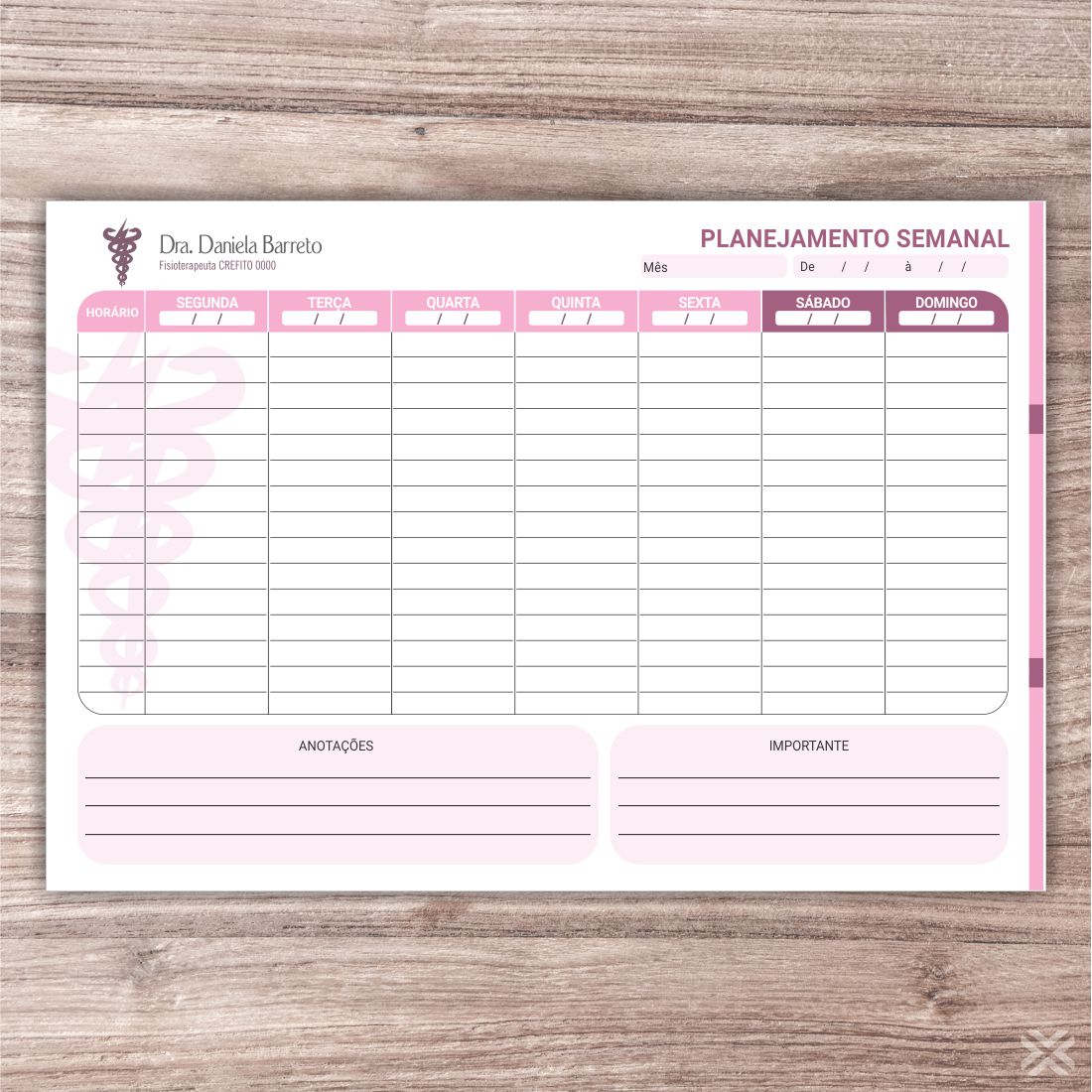 Planner Fisioterapeuta 0940