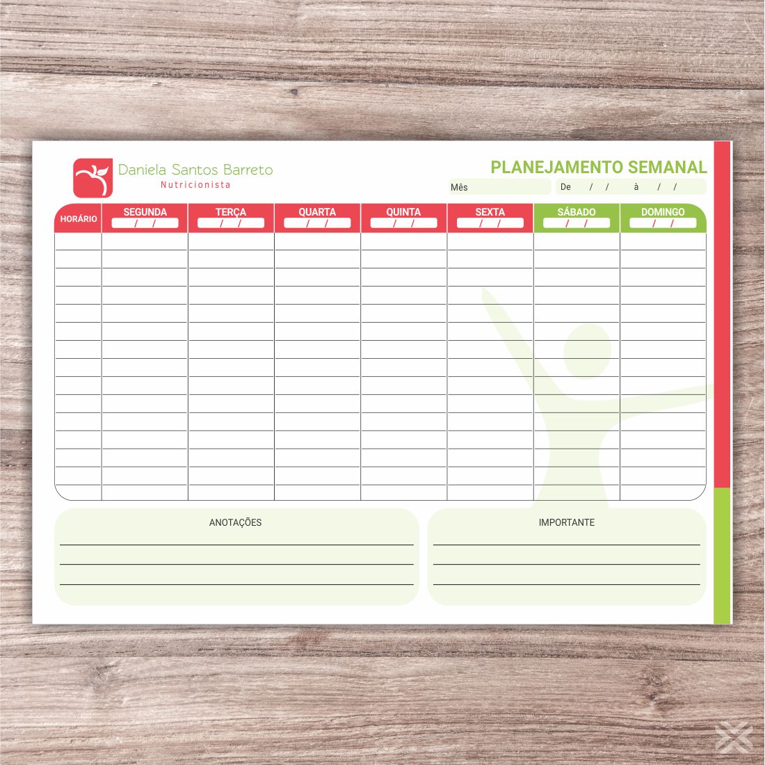 Planner Nutricionista 2433