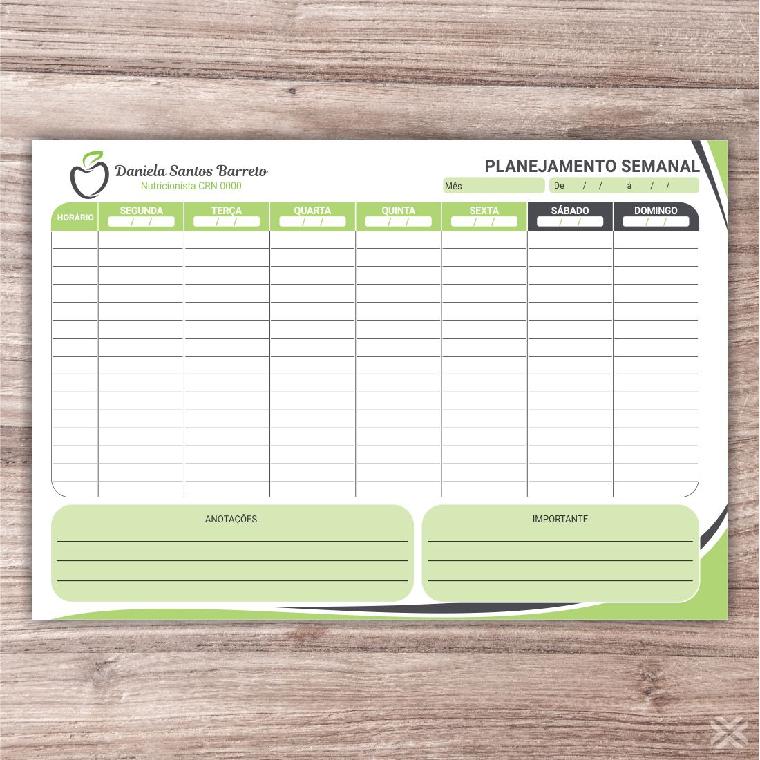 Planner Nutricionista 2464