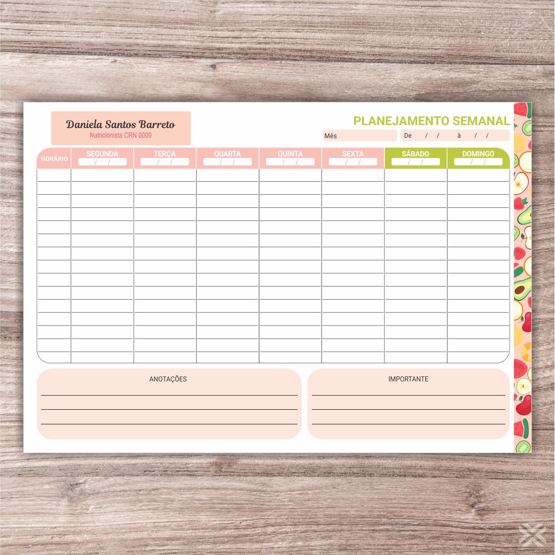 Planner Nutricionista 2495