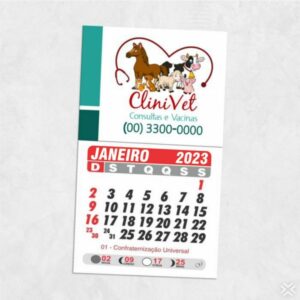 Imãs de Geladeira 5x4cm com Calendário
