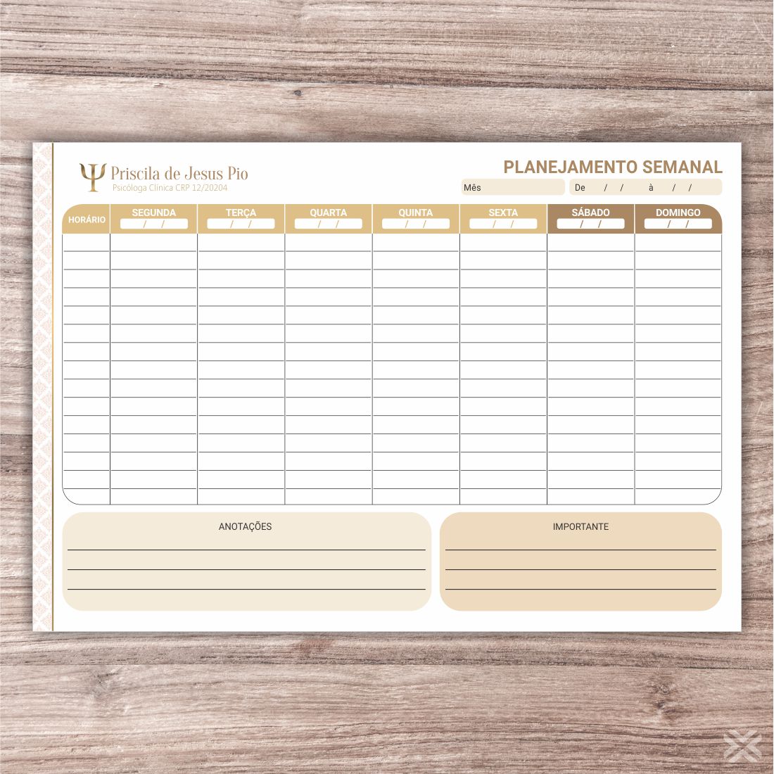 Planner Psicólogo 2705