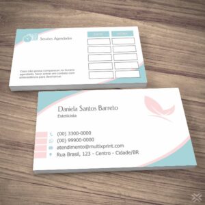 Cartão Agendamento Esteticista 0804