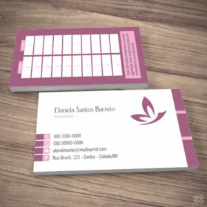 Cartão Agendamento Esteticista 0805