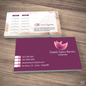 Cartão Agendamento Esteticista 0809