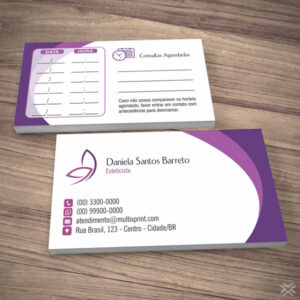 Cartão Agendamento Esteticista 0813