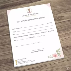 Declaração de Comparecimento Fisioterapeuta 09118
