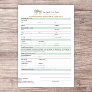 Atestado para Viagem Veterinário 30138