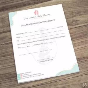 Declaração de Comparecimento Fisioterapeuta 09117