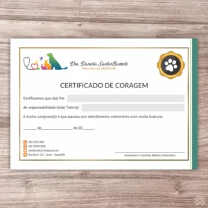 Certificado de Coragem Pet 30101